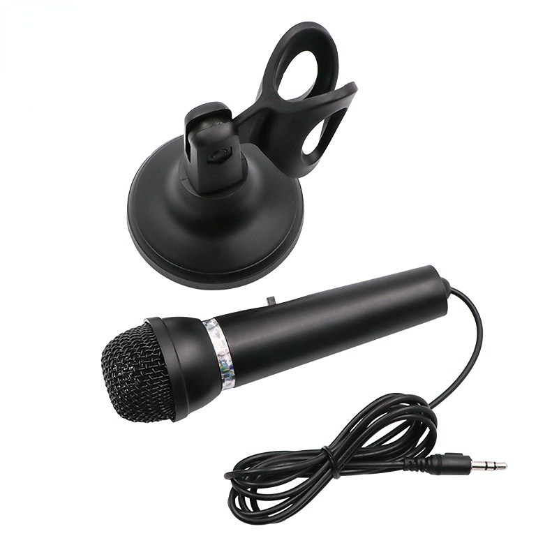 Condenser Microphone 3.5mm Plug Home Stereo MIC Desktop Stand for PC YouTube Video Skype Chatting Gaming Podcast Recording