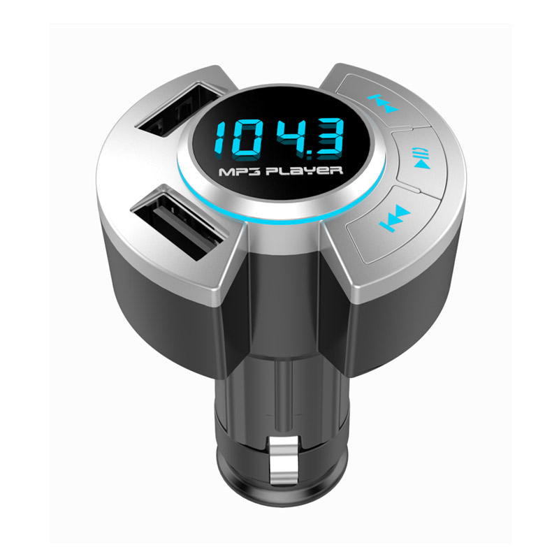 Bluetooth Car Kit Handsfree Calling Carkit Wireless FM Transmitter Car MP3 Player Dual USB Car Charger