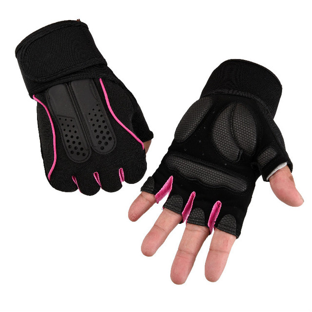 Fitness Heavyweight Training Gloves Men Women Bodybuilding Non-Slip Extended Wrist Weightlifting Sports Half Finger Gym Gloves