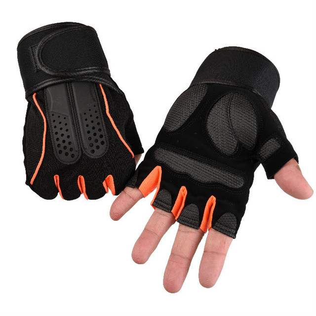 Fitness Heavyweight Training Gloves Men Women Bodybuilding Non-Slip Extended Wrist Weightlifting Sports Half Finger Gym Gloves