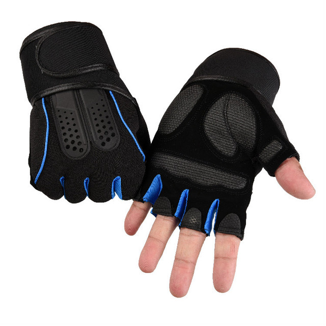 Fitness Heavyweight Training Gloves Men Women Bodybuilding Non-Slip Extended Wrist Weightlifting Sports Half Finger Gym Gloves