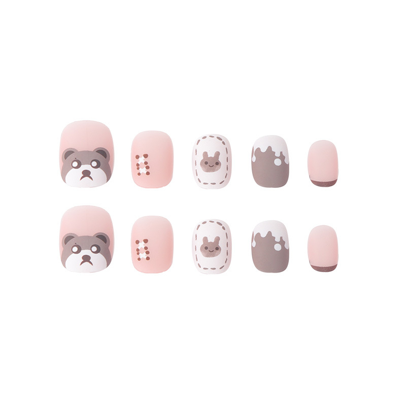Cute Bear Rabbit Net Red Scrub Wearing Nails Popular Nail Art Japanese Style Nail Art