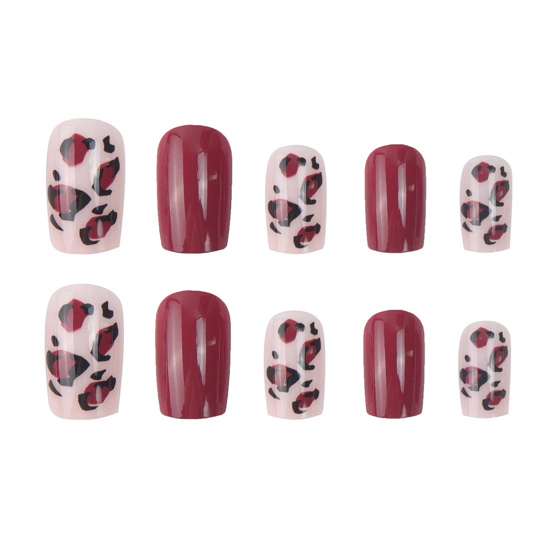 Fake short patch nail stickers manicure waterproof removable finished nail net red long-lasting