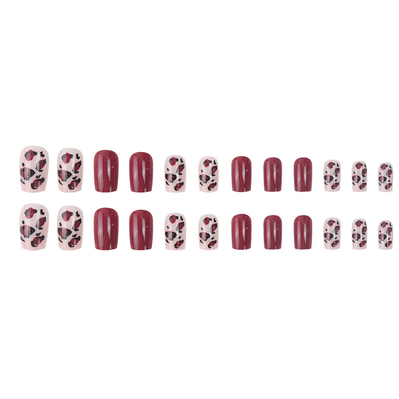 Fake short patch nail stickers manicure waterproof removable finished nail net red long-lasting