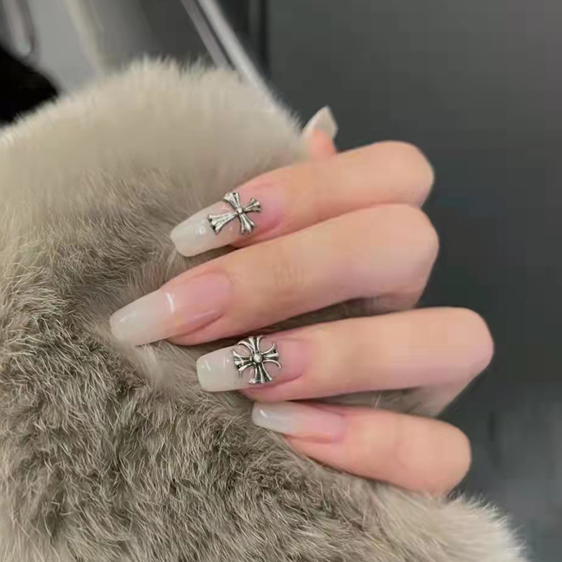 Nail Patch Soft Nail Ballet Nail Gradient Pink Diamond Removable