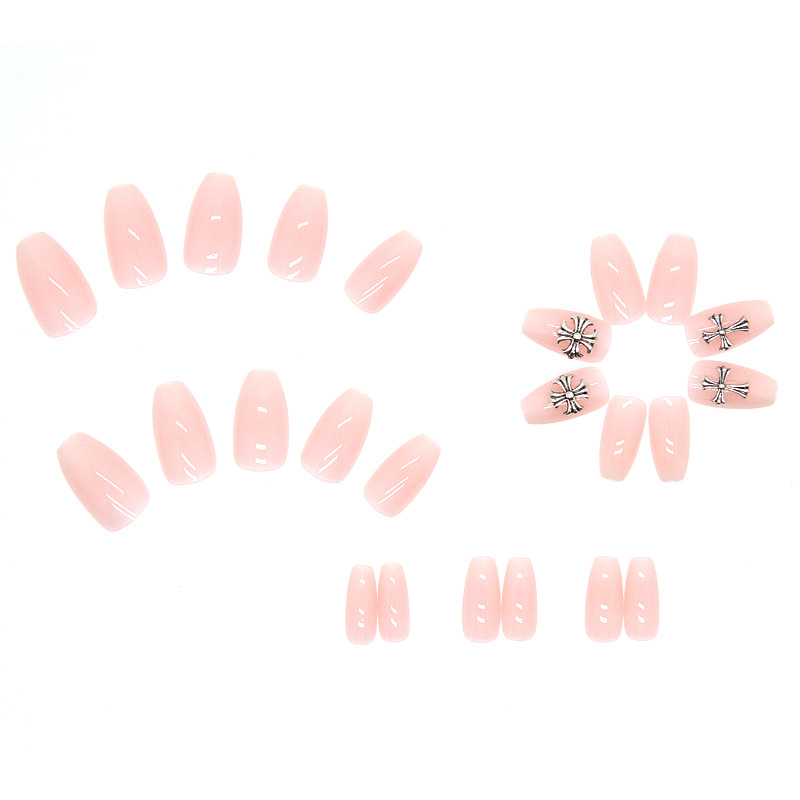 Nail Patch Soft Nail Ballet Nail Gradient Pink Diamond Removable