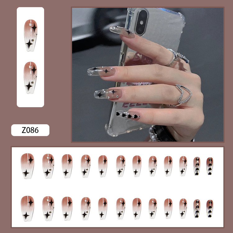 Star Nail Art Wearing Nail Art Removable Finished Fake Nails