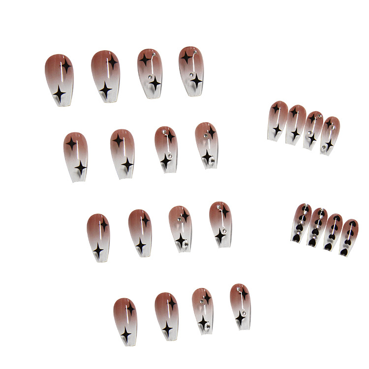 Star Nail Art Wearing Nail Art Removable Finished Fake Nails