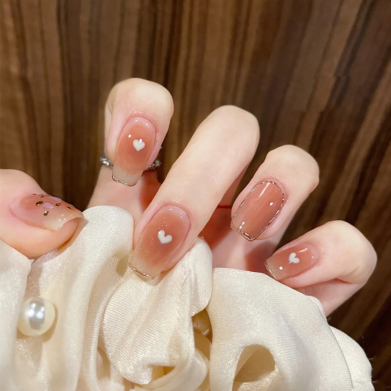 Nail Art Patch Gradient Love Fragments Net Red High-end Fake Nails