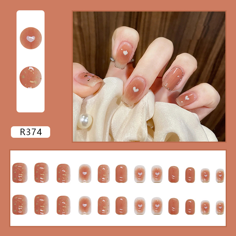 Nail Art Patch Gradient Love Fragments Net Red High-end Fake Nails