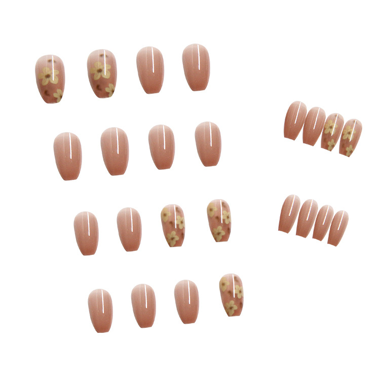 24 pieces of flower fake nails nail manicure finished removable net red with the same style