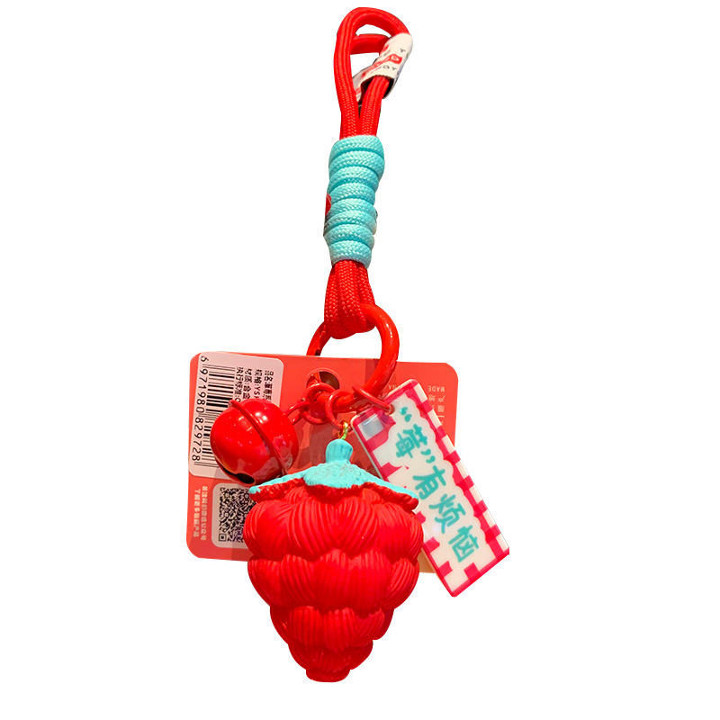 Resin bracelet strawberry keychain female exquisite girl heart couple car bag pendant small gift