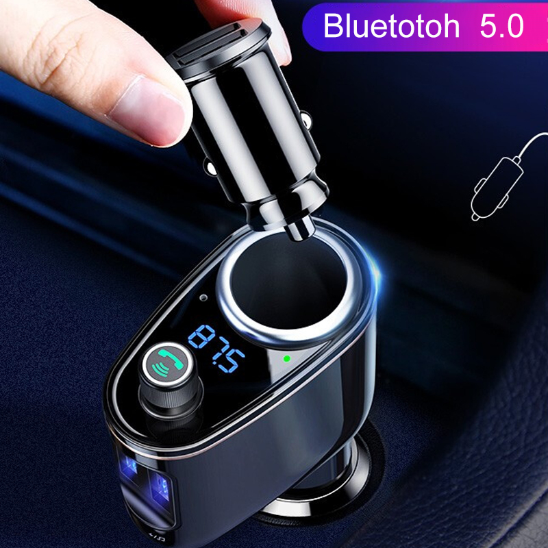 Bluetooth FM Transmitter Car Music MP3 Player Hands Free Car Kit Cigarette Lighter Power Adapter Splitter USB Charger