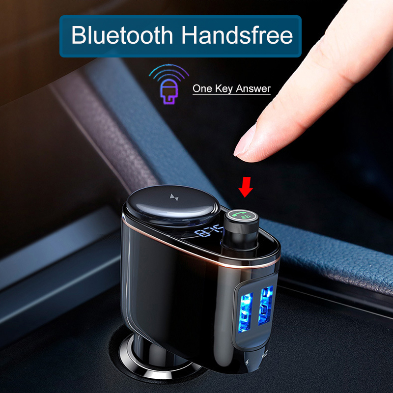 Bluetooth FM Transmitter Car Music MP3 Player Hands Free Car Kit Cigarette Lighter Power Adapter Splitter USB Charger