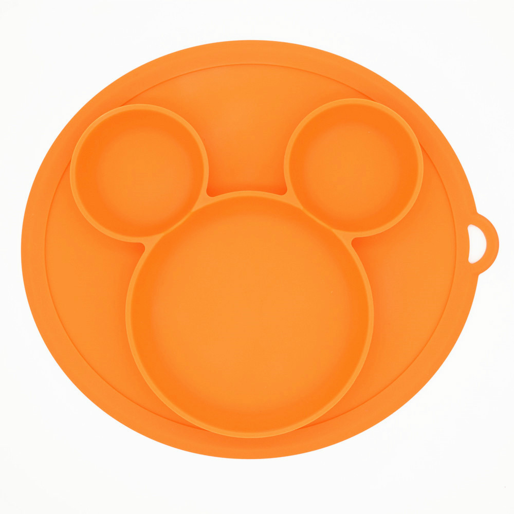 Plate for Kids with Silicone Baby Bowl Suction BPA Free Feeding Baby Tableware Children Dining Dishes