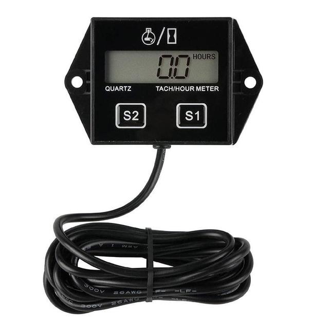Waterproof Digital Engine Tach Hour Meter Tachometer Gauge Engine RPM LCD Display For Motorcycle Motor Stroke Engine Car Boat