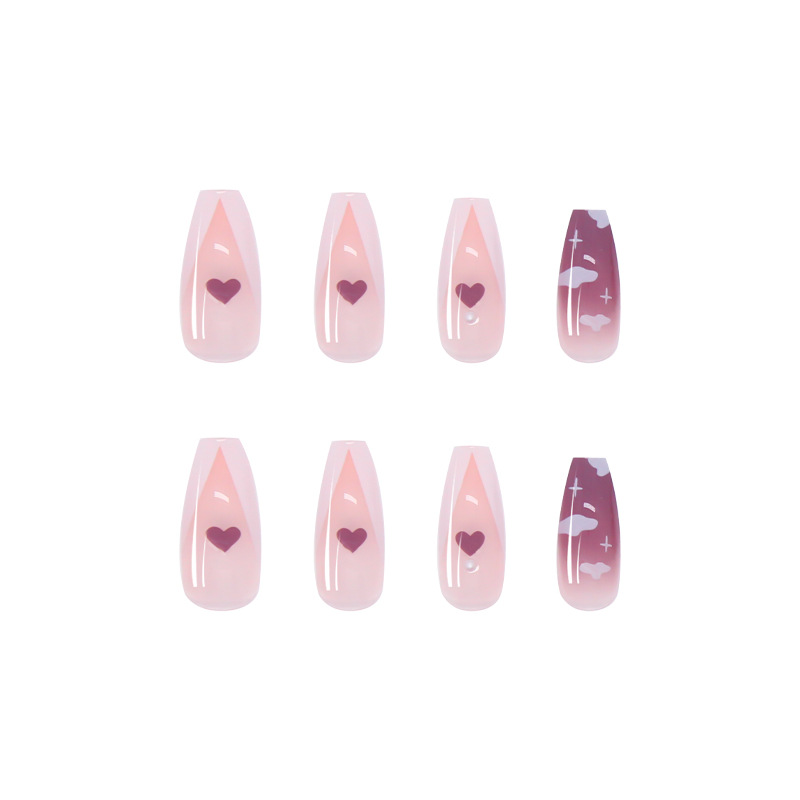 Nail Art Butterfly Nail with Drill Removable Fake Nails