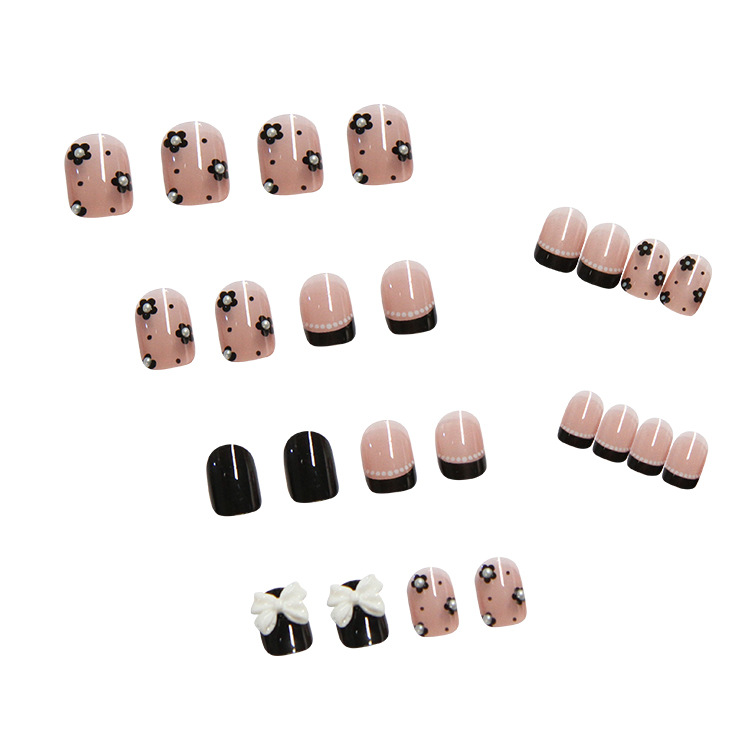 Removable Nail Stickers Bow Pearl Floral Nail Stickers