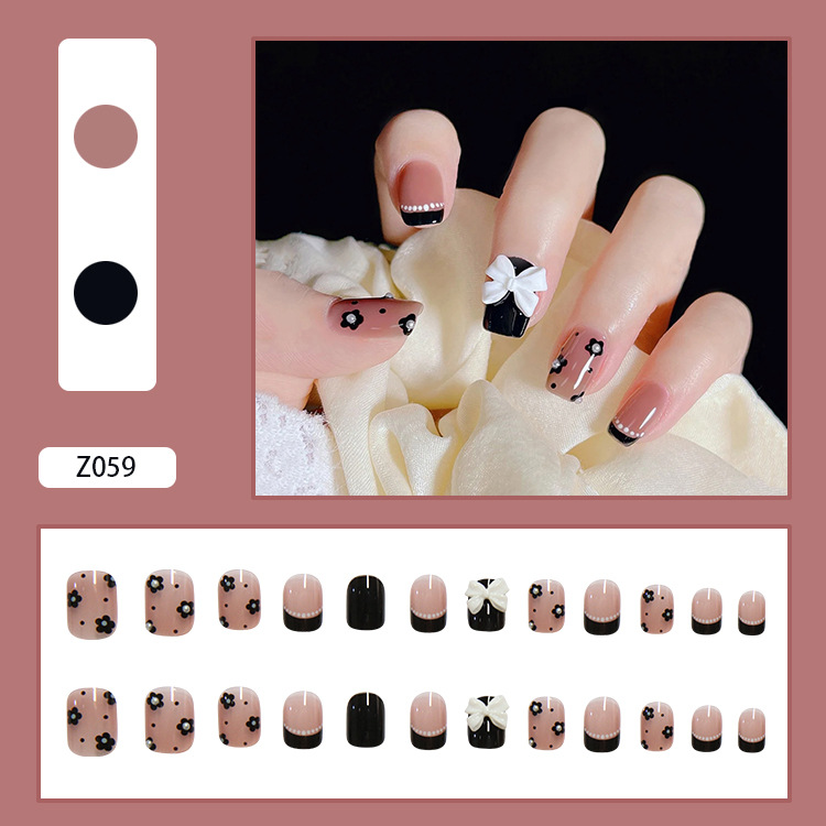 Removable Nail Stickers Bow Pearl Floral Nail Stickers