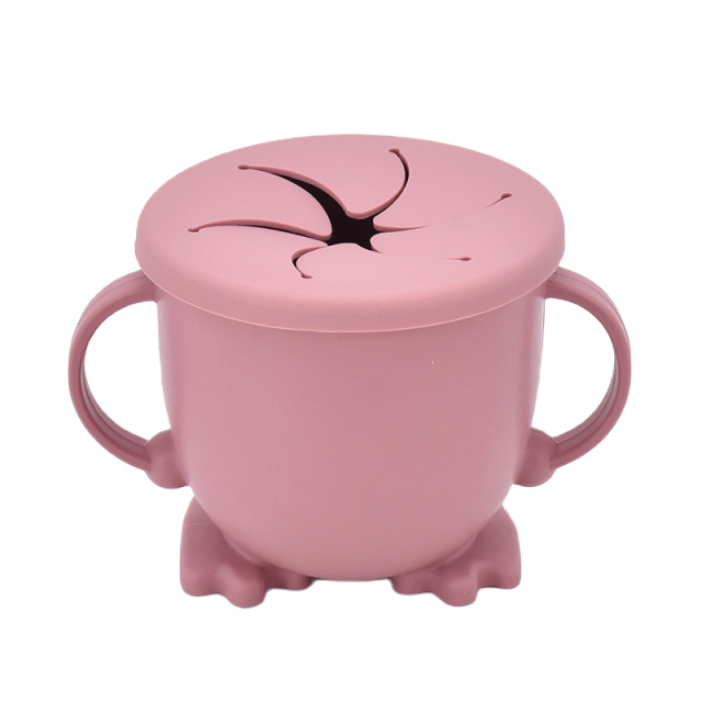 Baby Silicone Feeding Cups Portable Sippy Food Food Grade Learning Cups For Toddlers Storage Snack Container FREE