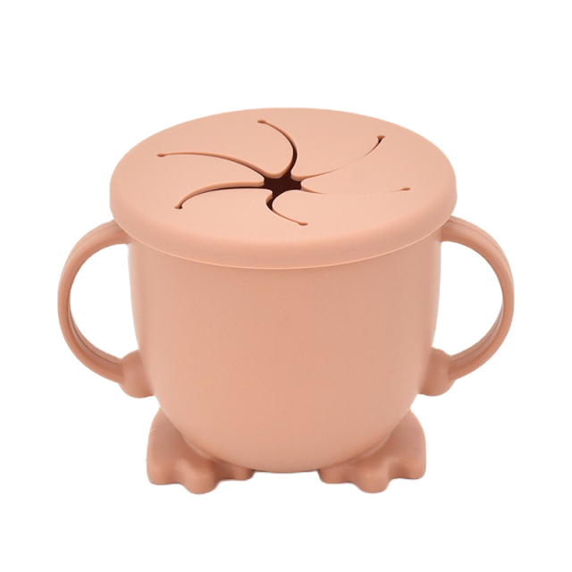 Baby Silicone Feeding Cups Portable Sippy Food Food Grade Learning Cups For Toddlers Storage Snack Container FREE