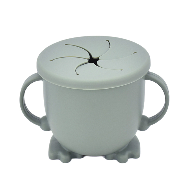 Baby Silicone Feeding Cups Portable Sippy Food Food Grade Learning Cups For Toddlers Storage Snack Container FREE