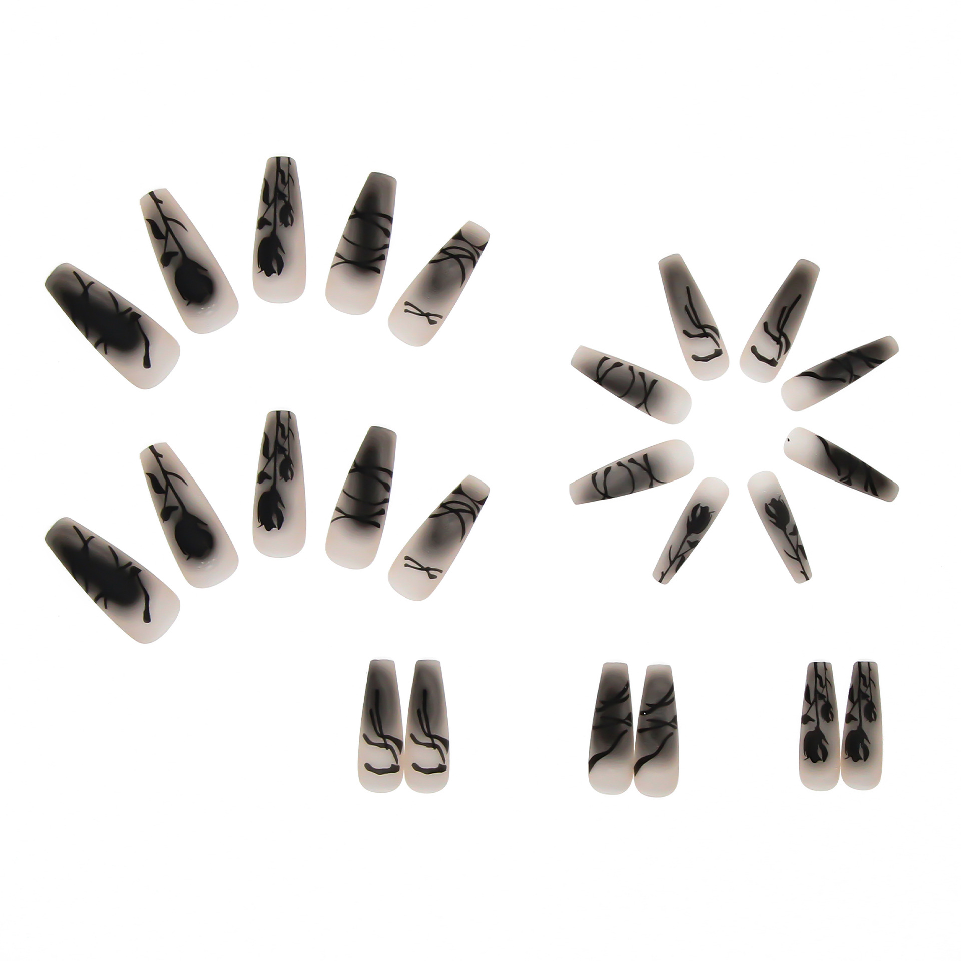 Removable long ballet European and American frosted fake nail manicure stickers