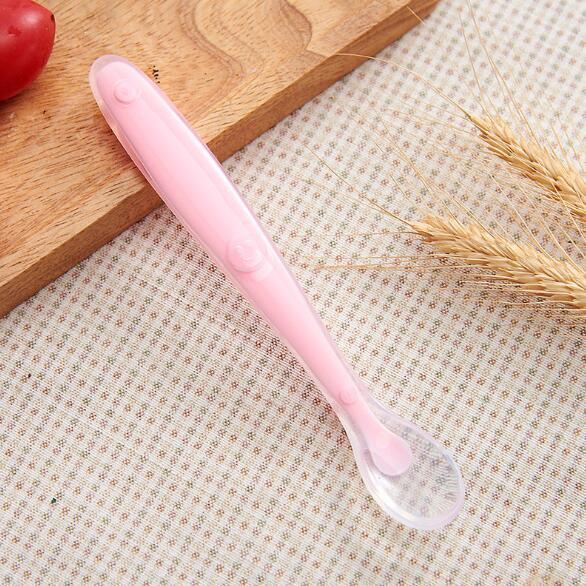 Baby Feeding Spoons Dishes Tableware for Children Flatware Cutlery Spoon Silicone Tools for Patch Work lot Soup Ladle
