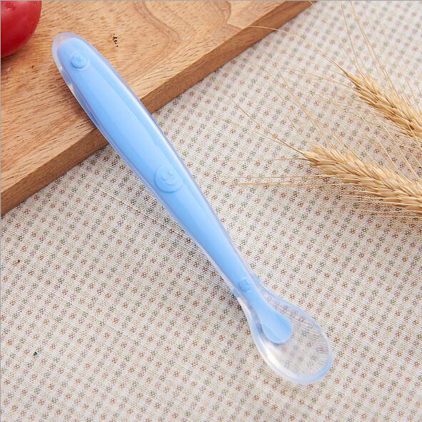 Baby Feeding Spoons Dishes Tableware for Children Flatware Cutlery Spoon Silicone Tools for Patch Work lot Soup Ladle