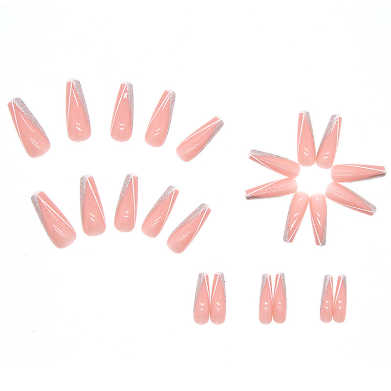 Nail Art Fake Nails Long Ballet Shiny Fragments Seamless Nails New Wearing Nails