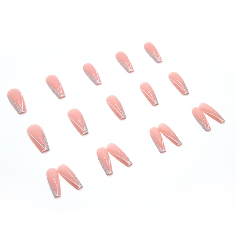 Nail Art Fake Nails Long Ballet Shiny Fragments Seamless Nails New Wearing Nails