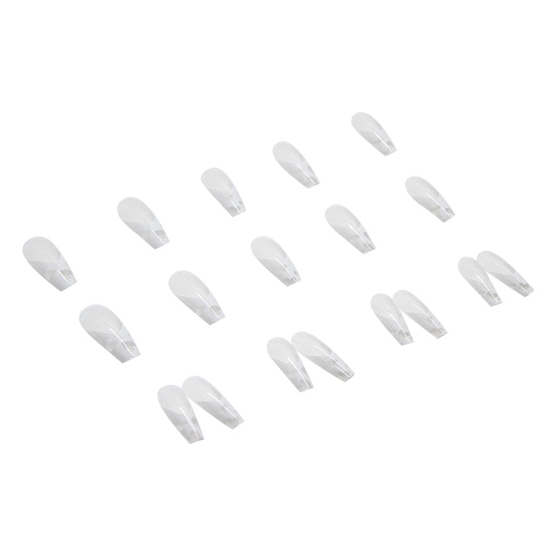 Simple and atmospheric white love pattern hollow new nail art finished removable fake nails