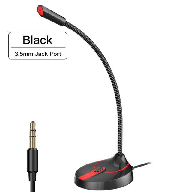 USB Microphone Studio Speech Speakers 3.5mm Jack Plug Wired Microphones For PC Computer Laptop Notebook Loud Speaker