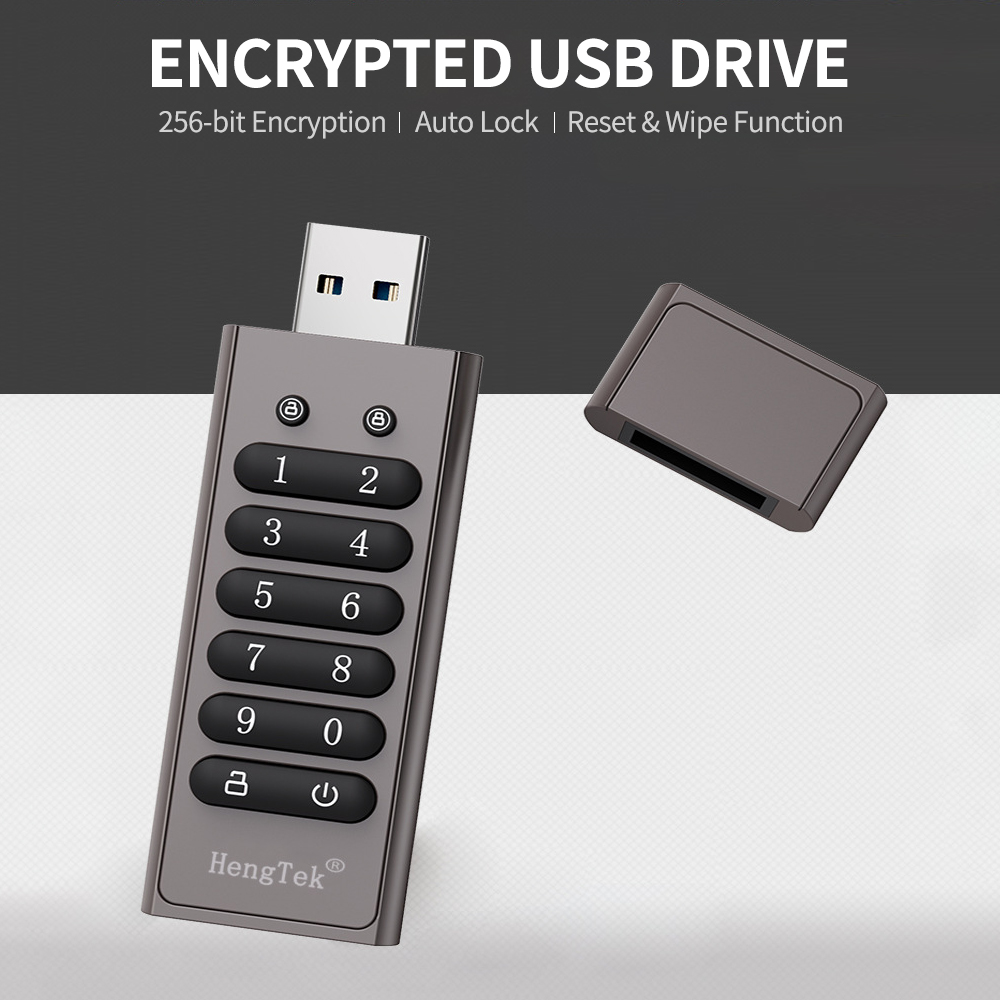 256GB 256-bit Encrypted USB Drive Password Secure Flash Drive USB3.0 U Disk