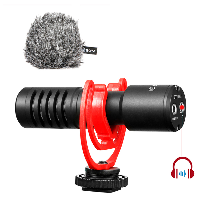 Microphone Professional Studio Mini Mic with Shock Mount for iphone Android PC DSLR Camera Vlog Recording