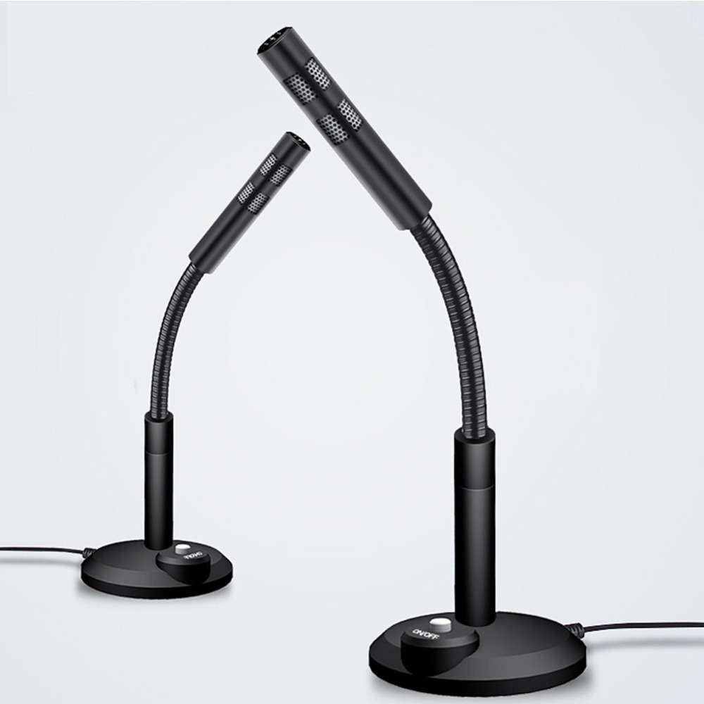 USB Desktop Microphone Mini Notebook Computer 3.5mm Microphone Studio Speech Mic Stand Holder For Pc