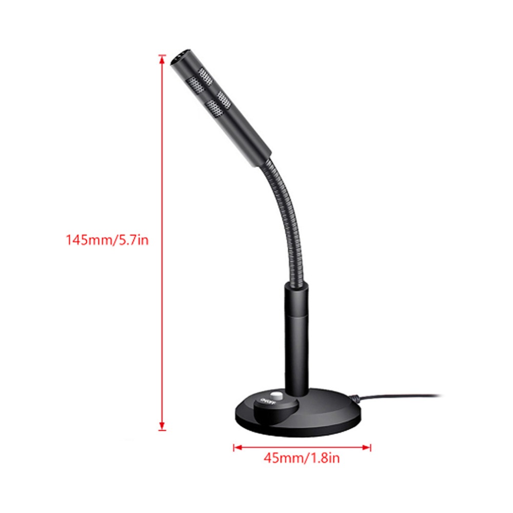 USB Desktop Microphone Mini Notebook Computer 3.5mm Microphone Studio Speech Mic Stand Holder For Pc
