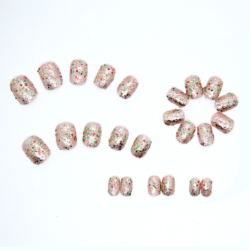Nail Art Patch Short Shiny Fragments Champagne Finished