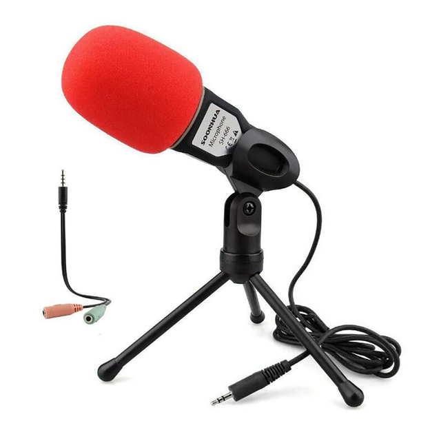Microphone Professional Condenser Sound Podcast Studio Microphone  For PC Laptop Skype MSN NEW Microphones