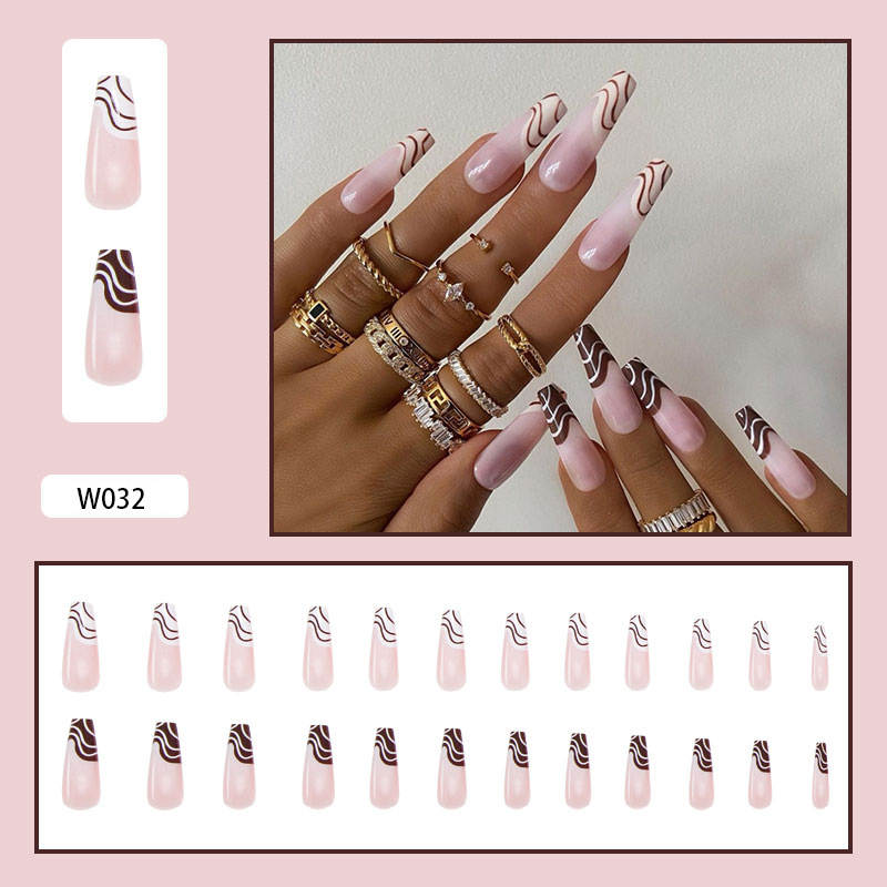 Nail Wearing Nail Art Patch Sticker ins Line Nail Art Patch