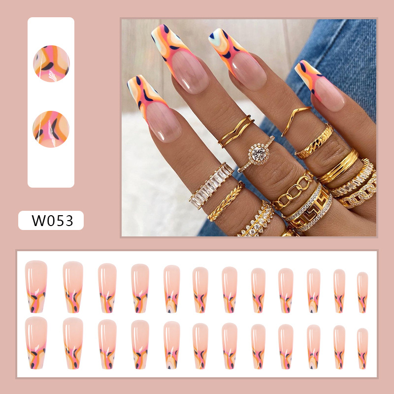 Long Nail Patches Wearable Nail Patches Ballet Nail Nails Detachable