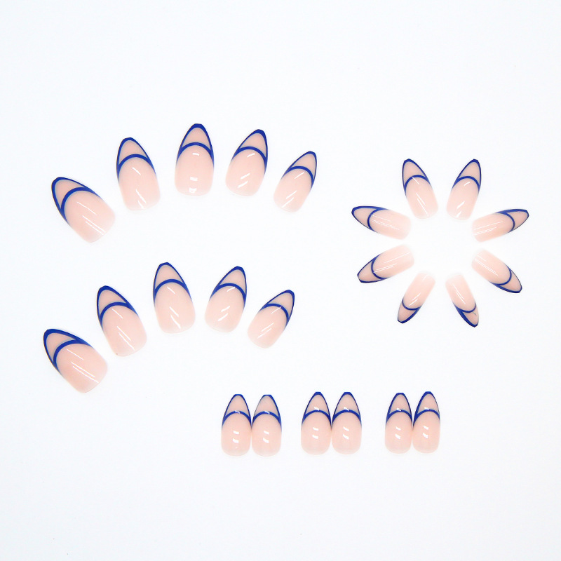 Nail Patches Wearable Nail Stickers Nail Art Pieces Finished Short Almond Nails