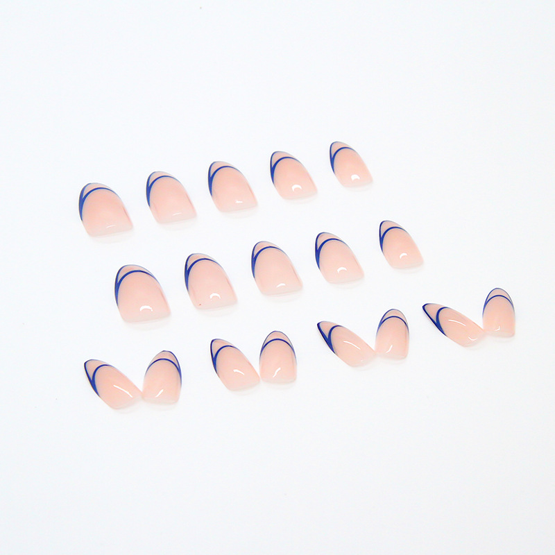 Nail Patches Wearable Nail Stickers Nail Art Pieces Finished Short Almond Nails