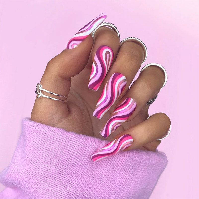 Nail Art Patch Finished Nail Piece Nail Piece Long 24 Pieces