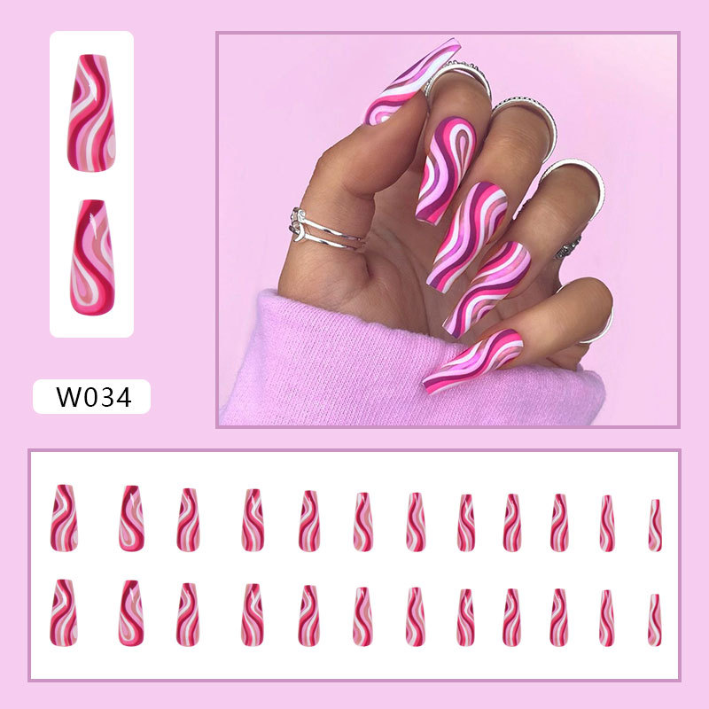 Nail Art Patch Finished Nail Piece Nail Piece Long 24 Pieces