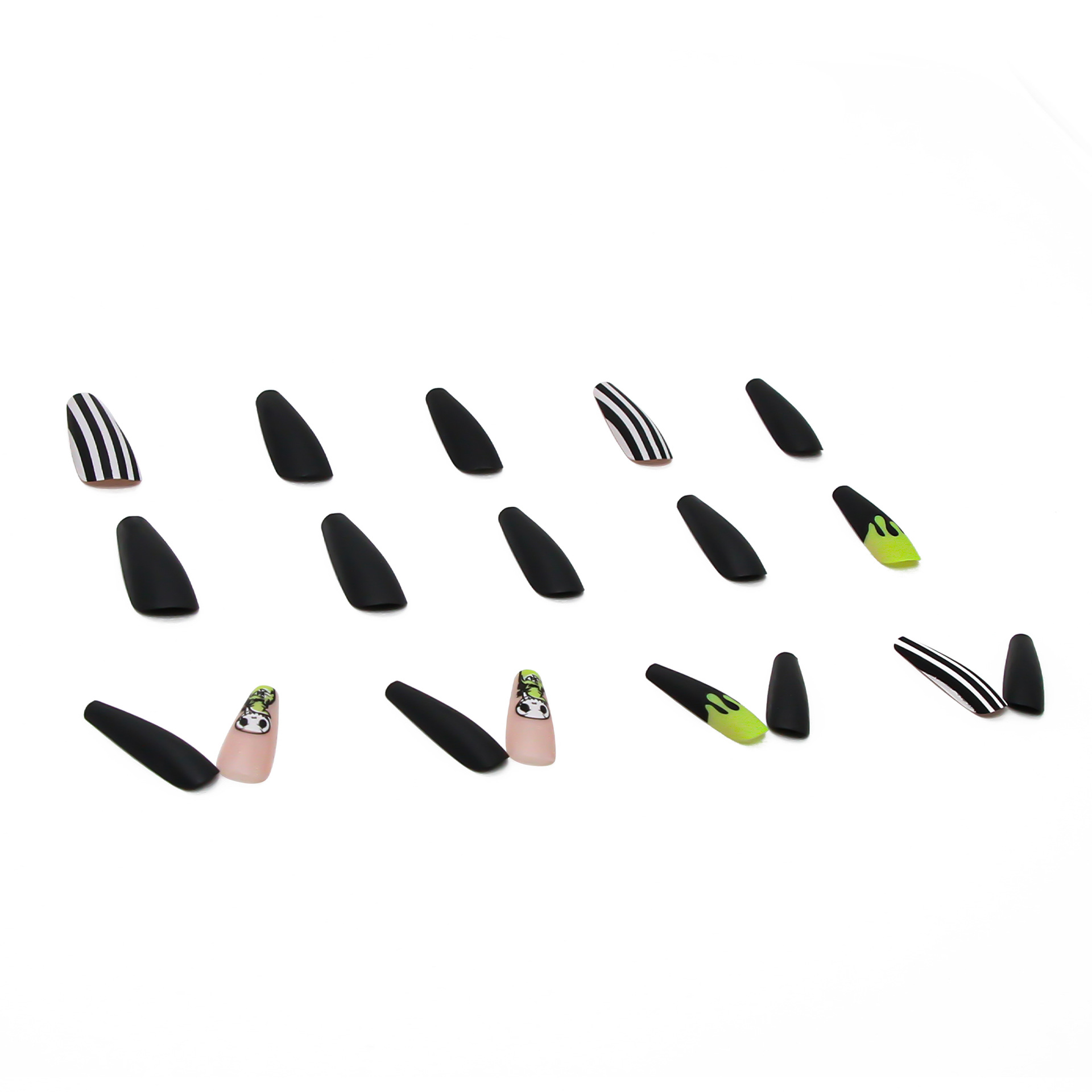 Nail stickers ballet nails black and white line nail stickers removable finished products