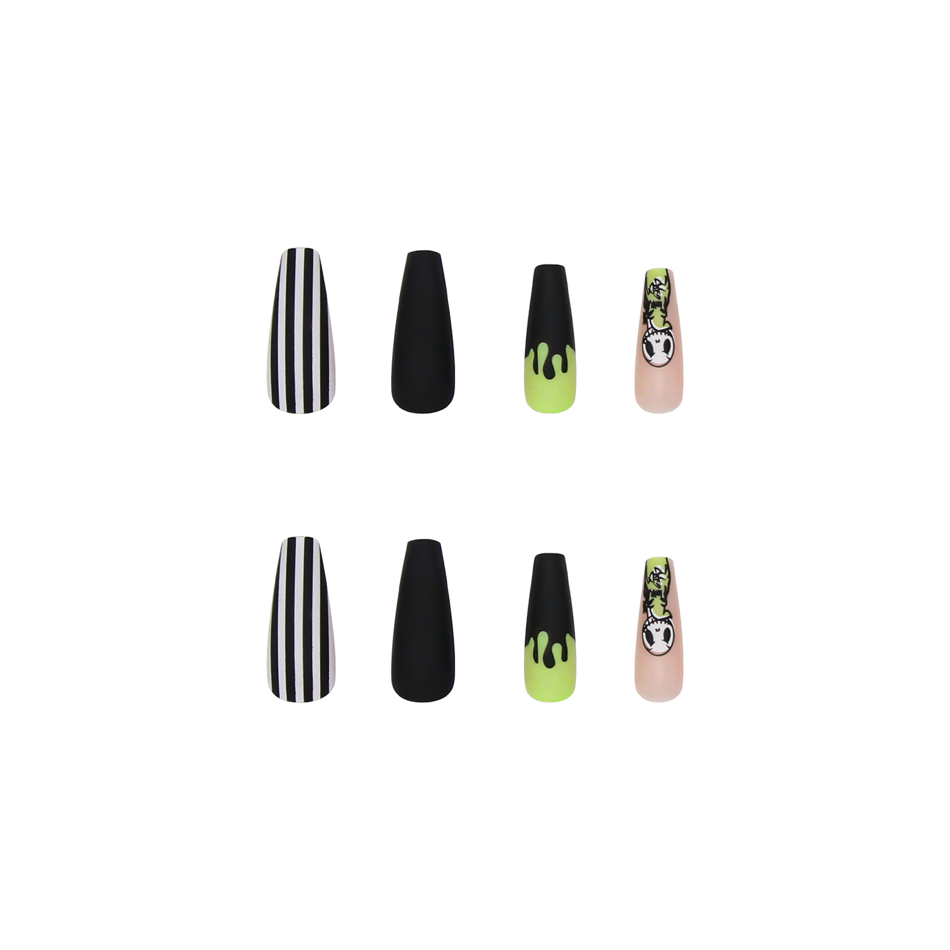 Nail stickers ballet nails black and white line nail stickers removable finished products