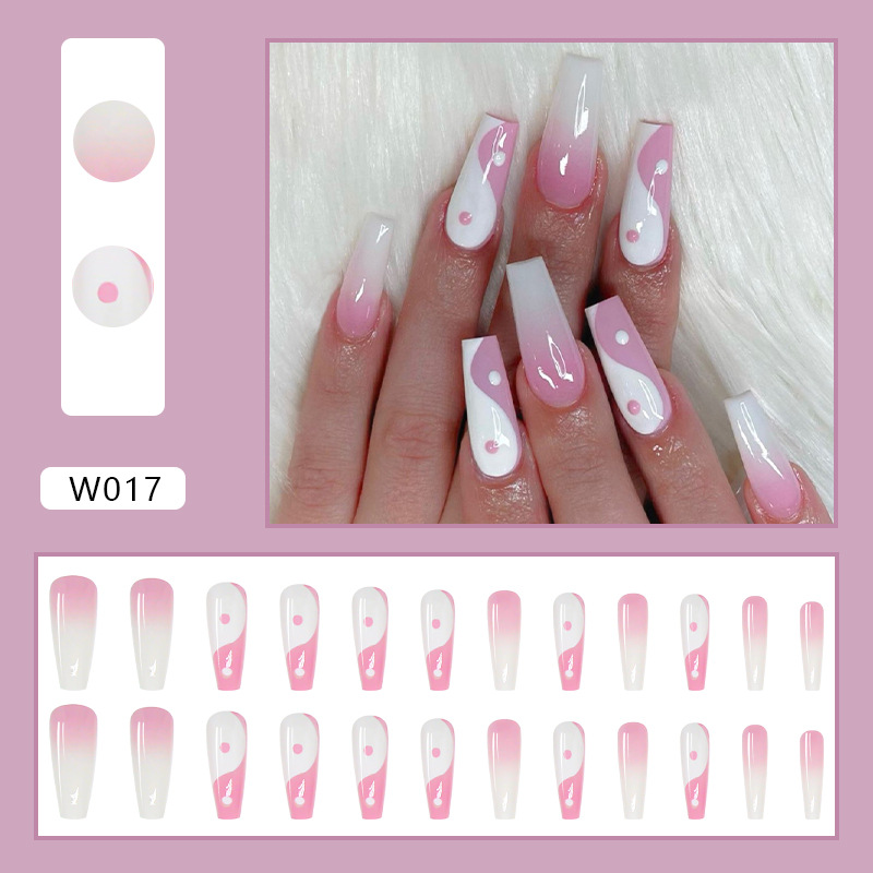 Nails Promise Manicure Nail Pieces Wearing Nails Detachable Long Ballet Gradient Nail Stickers