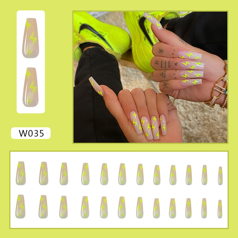 Fake Nails Press on Nails Long Ballet Nail Nails