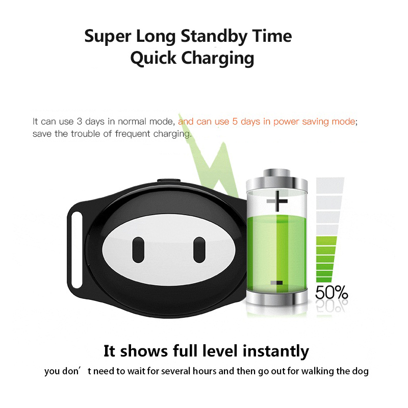 Tracker Dog Collar Waterproof  5Days Standby Geo-fence Mini GPS Tracker Cat GPS Collar Voice Call